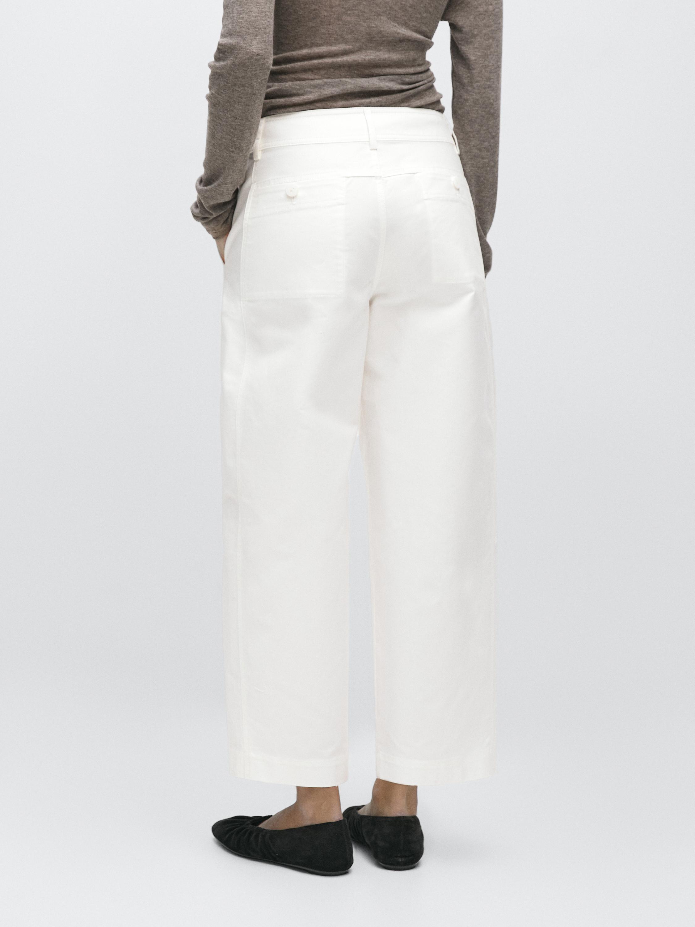 Pantalon barrel fit taille haute